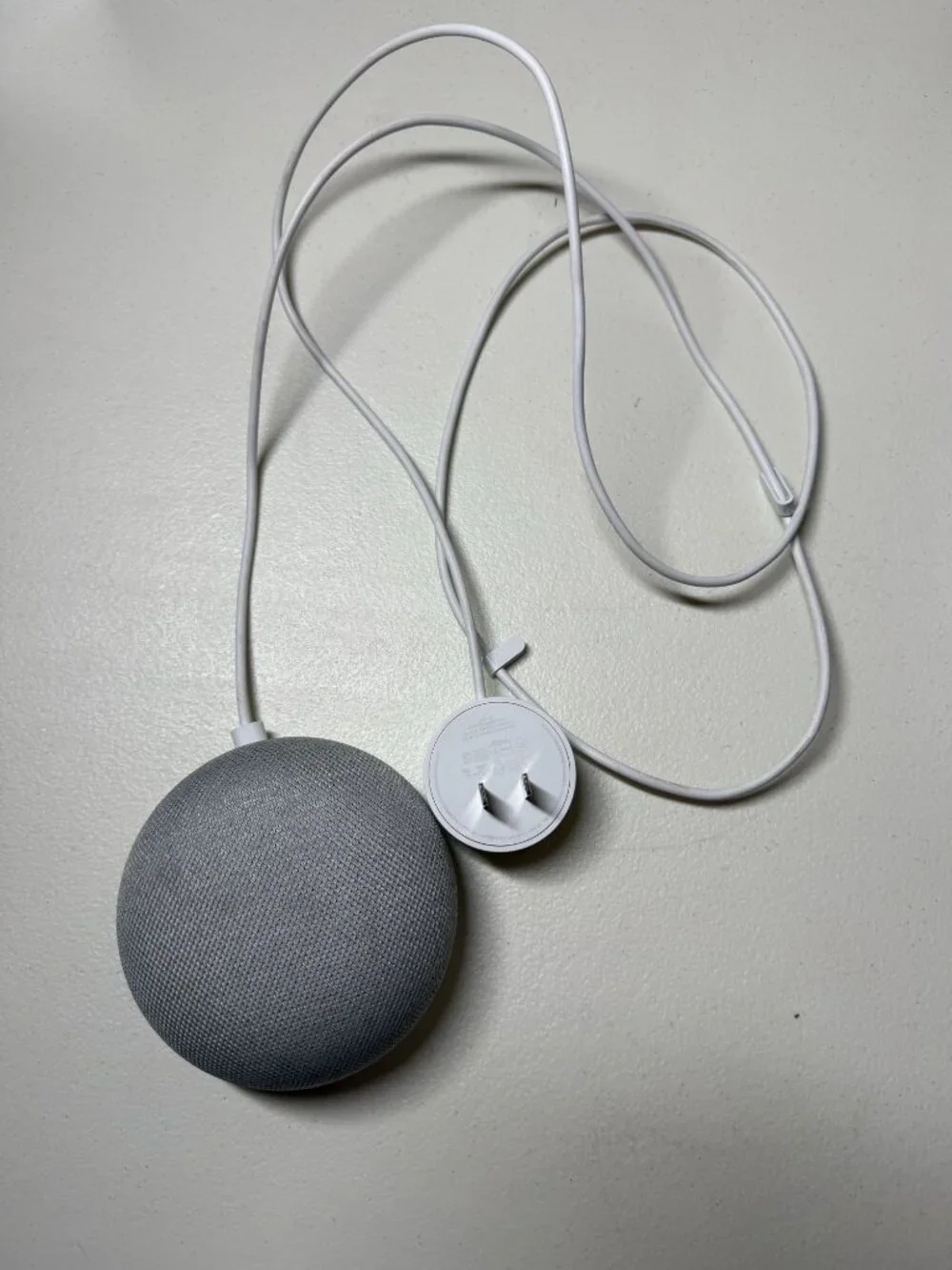 Google Home Mini Model H0A 1st Gen Gray Smart Speaker w/Power Cable TESTED Used